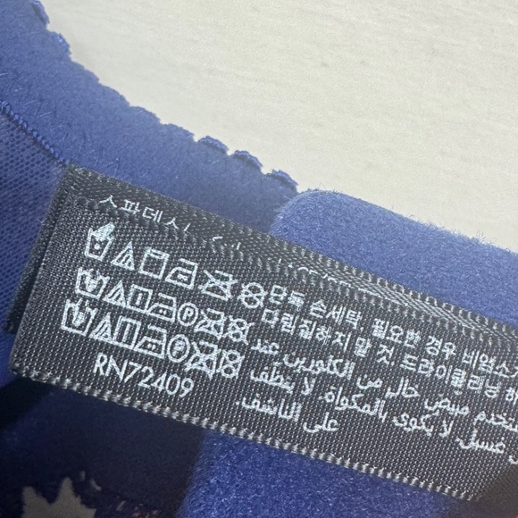 INC Bra Womens Size 44C Navy Blue Lace Overlay Lightly Lined Underwire - Picture 4 of 6